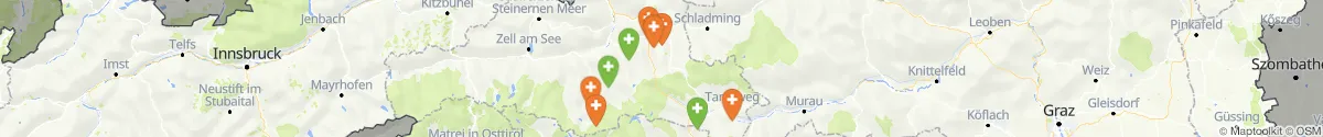 Kartenansicht für Apotheken-Notdienste in der Nähe von Thomatal (Tamsweg, Salzburg)